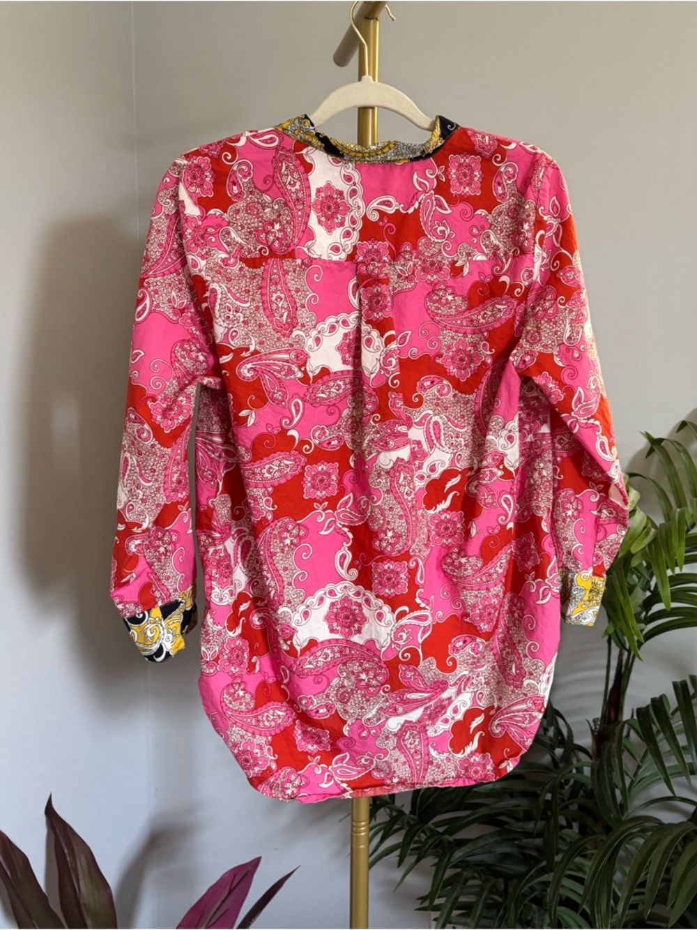 J. Crew Pink Red Paisley Button-Up - Picture 8 of 16